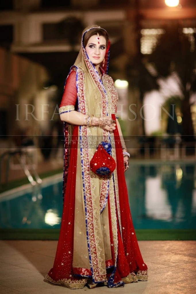 latest wedding wear red designer gown