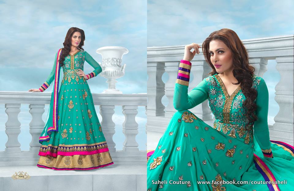 Long Floral Length Frocks Anarkali Dresses  By Rivaaj Saheli Couture   (3)