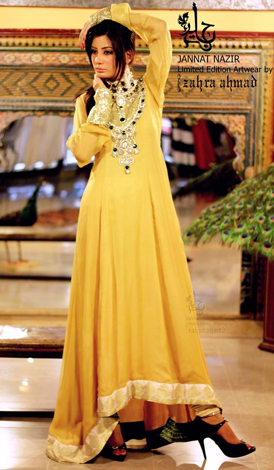Latest Party wear Fancy Formal Dresses Collection for women by Jannat Nazir 2014-2015 (6)