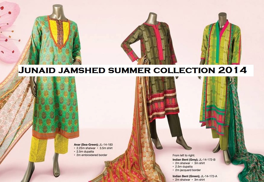 Junaid Jamshed Summer Lawn Dresses Collection for women 2014