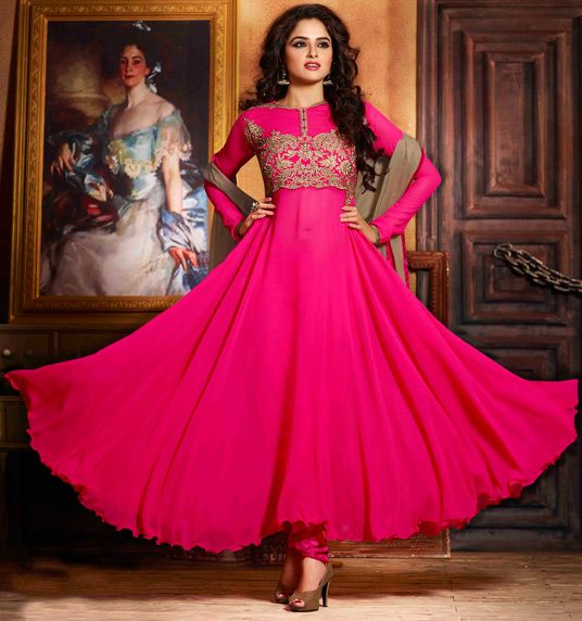 مجلة أحدث عروض الازياء الهندية ومجموعة صور اكثر من رائعة - صفحة 7 Latest-Asian-Umbrella-Style-Dresses-Frocks-Designs-10