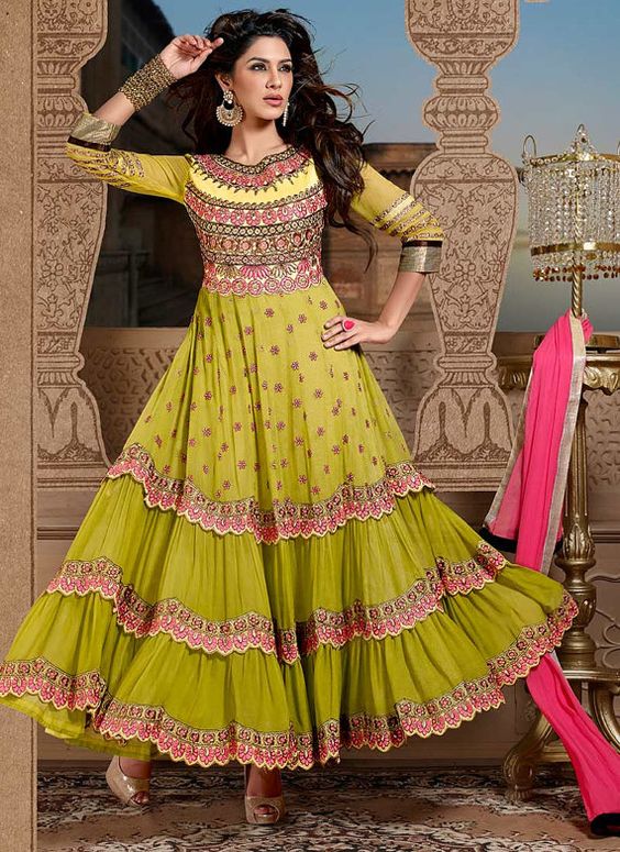 مجلة أحدث عروض الازياء الهندية ومجموعة صور اكثر من رائعة - صفحة 7 Latest-Asian-Umbrella-Style-Dresses-Frocks-Designs-18