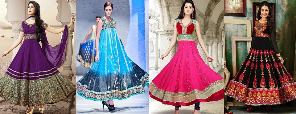 Latest Asian Umbrella Style Dresses Frocks Designs