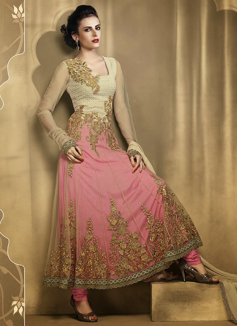 Sunset Pastel Green Hand Painted Anarkali  jaipurpaisley