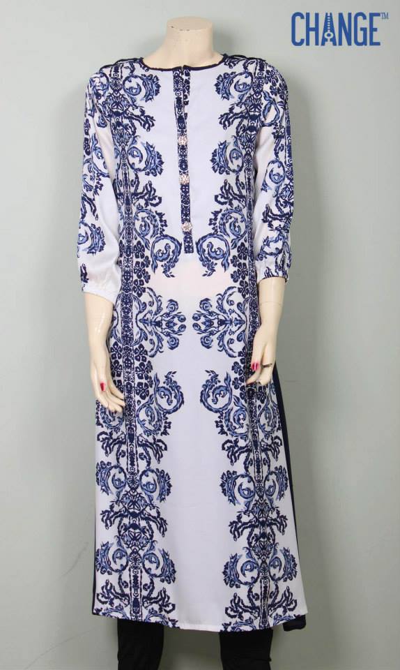 Stylish & Colorful Midsummer Season Kurti wear Dresses Designs for Women by Change 2014-2015 (6)