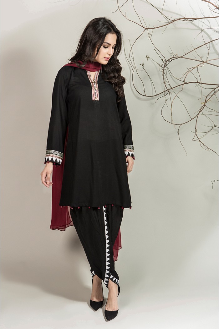 Winter Party Wear Dresses by Maria B Stitched Collection 2018-2019