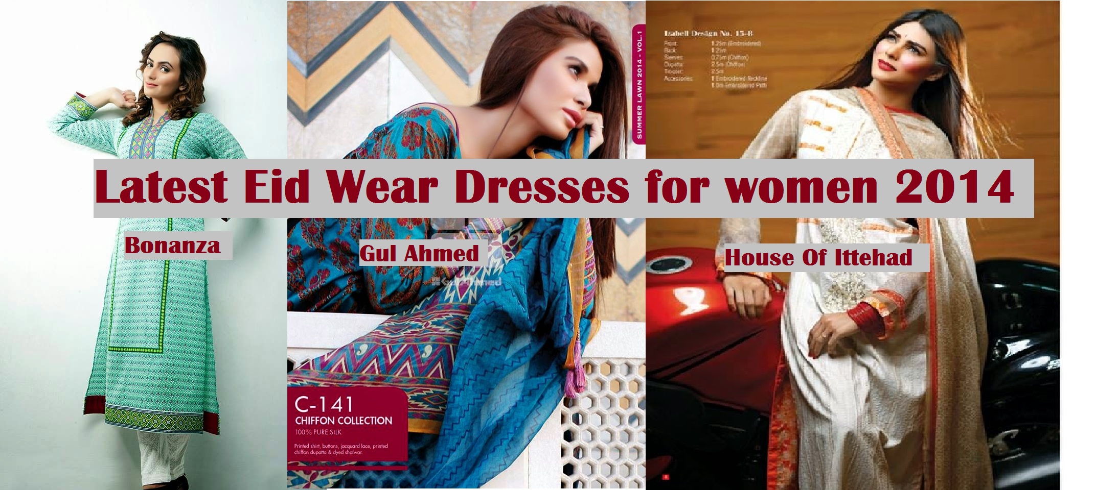 Latest Summer Eid Wear Formal Dresses Collection for Women 2014