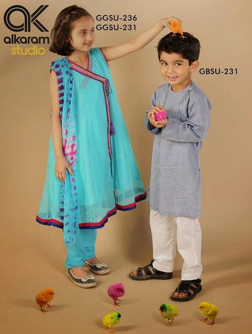 Latest Eid Festival Collection of Kids Wear Formal Dresses For Little ...