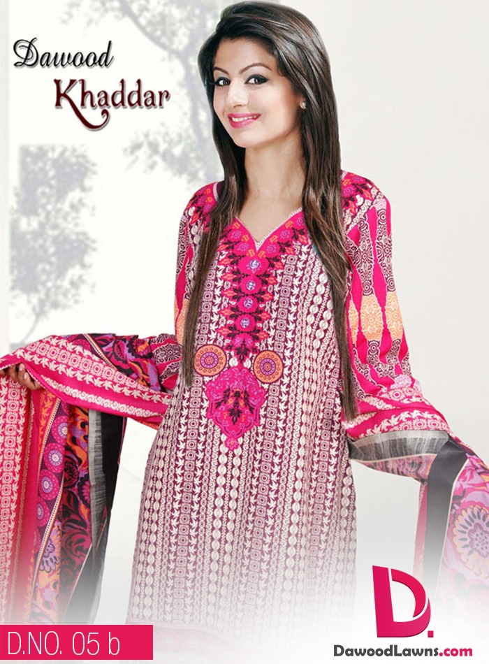 New Stylish and Fancy Chiffon & Khaddar Winter Dresses Eid ul Azha Collection 2014-2015 by Dawood Textiles Mill (16)