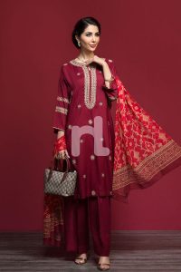 maroon silk fancy formal winter dress