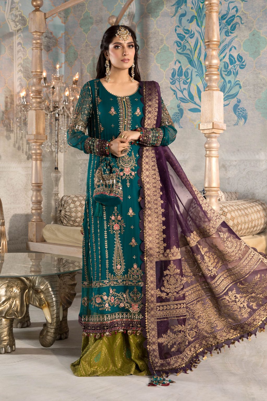 Maria B EMbroidered Fancy Suits Heritage Collection 2021 (6