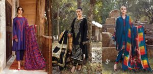 Maria B Winter Wool Shawl Dresses Linen Karandi Collection 2023-2024