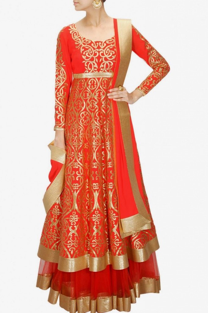 v shape frock design