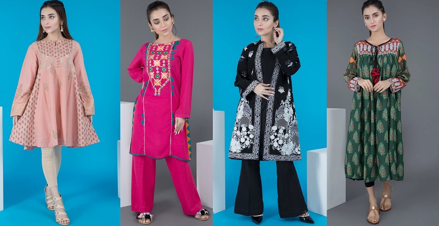 Warda Pakistani Designer Winter Shirts Kurtis Collection 2019 2020