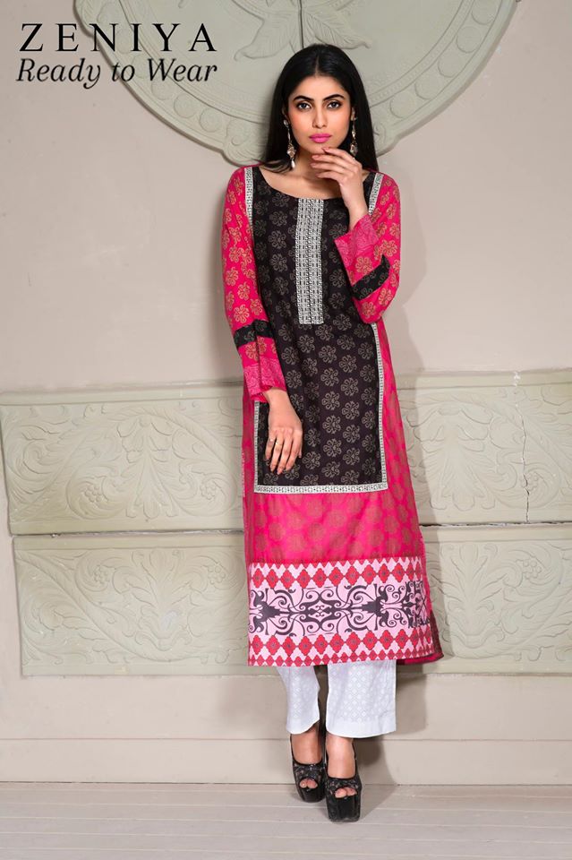 Zeniya Lawn by Deepak Perwani Summer Spring Ready To Wear Dresses Collection 2015 (7)