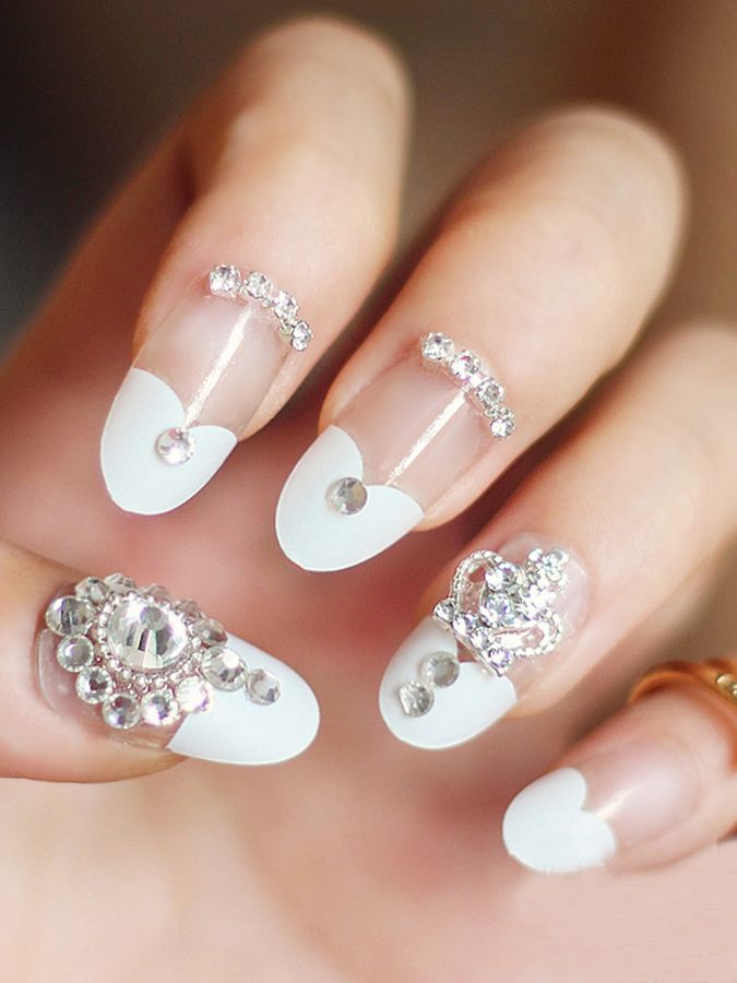 DIY Nail Art Tutorials Rhinestones Designs Step By Step with Pictures