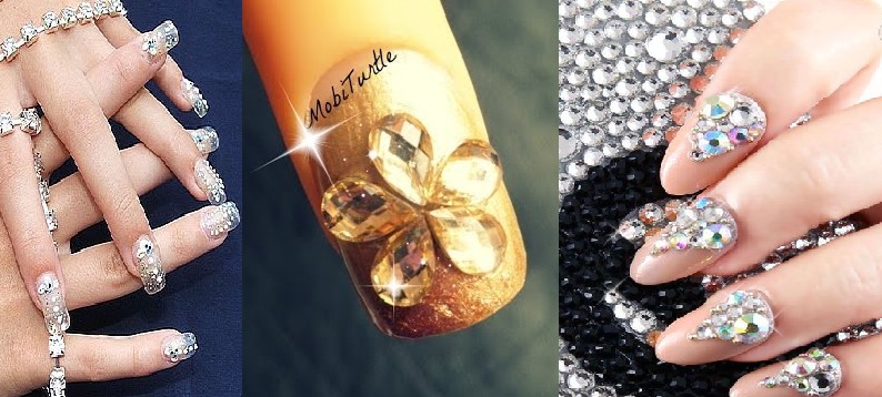 5. Rhinestone Nail Designs for Beginners - wide 4