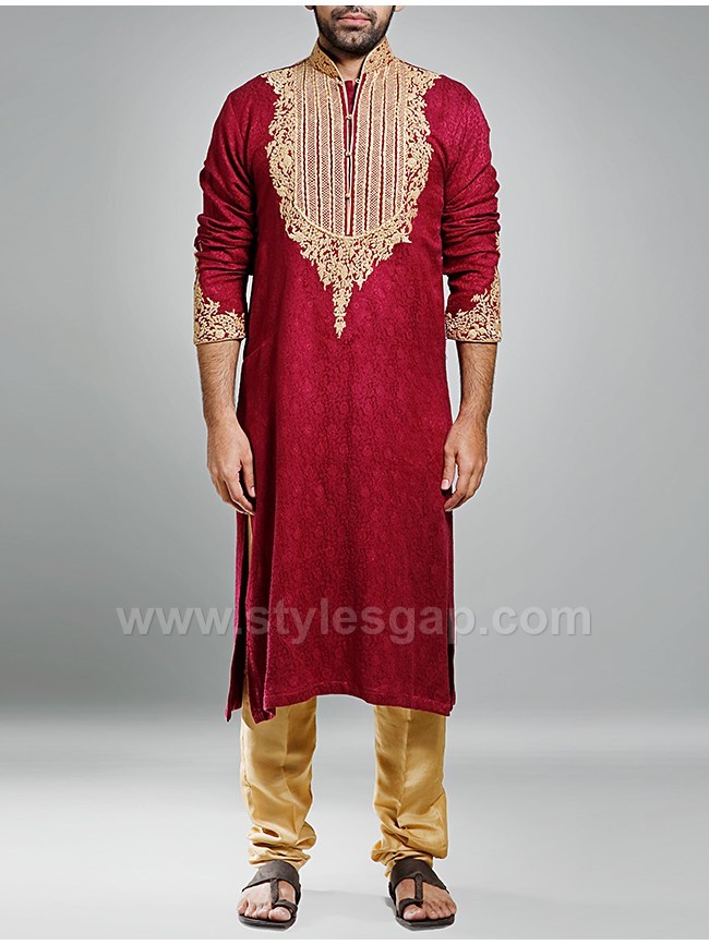 Latest Men Mehndi Dresses Kurta Shalwar Kameez Designs 2017-18