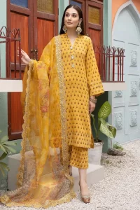 mustard yellow same printed dress