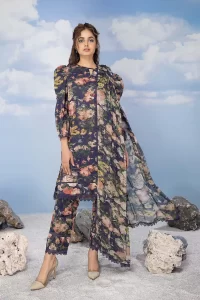beautiful same printed 3 piece suit