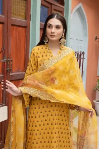 beautiful yellow same print dress