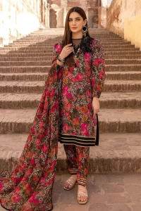 red black Same Printed Shalwar Kameez Suit