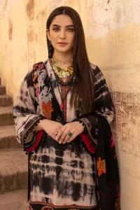 tie dye same printed shalwar kameez dress