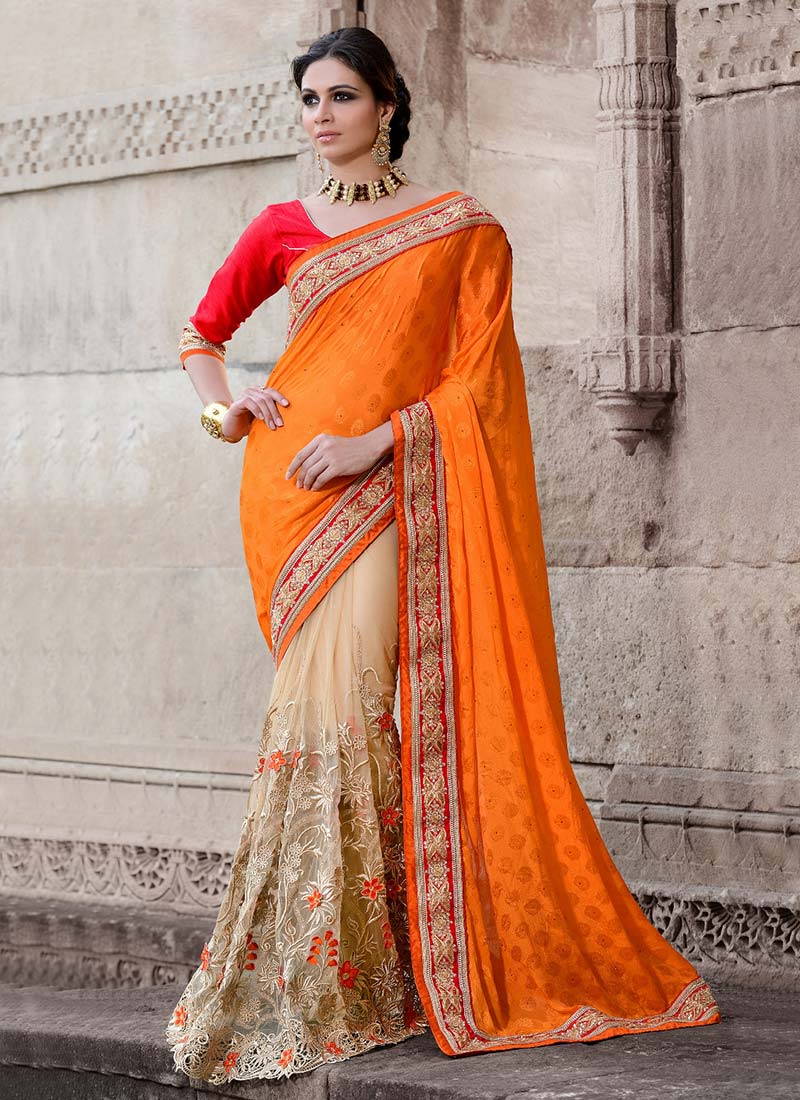 high class party wear saree