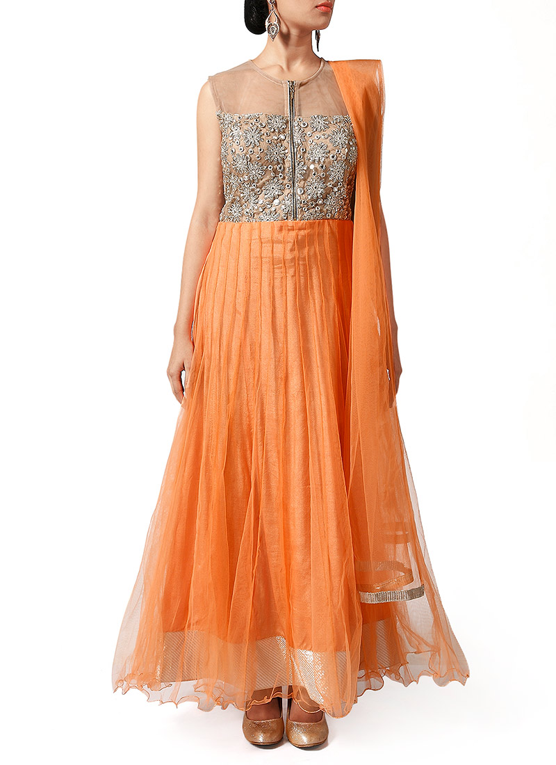 cotton anarkali maxi dress