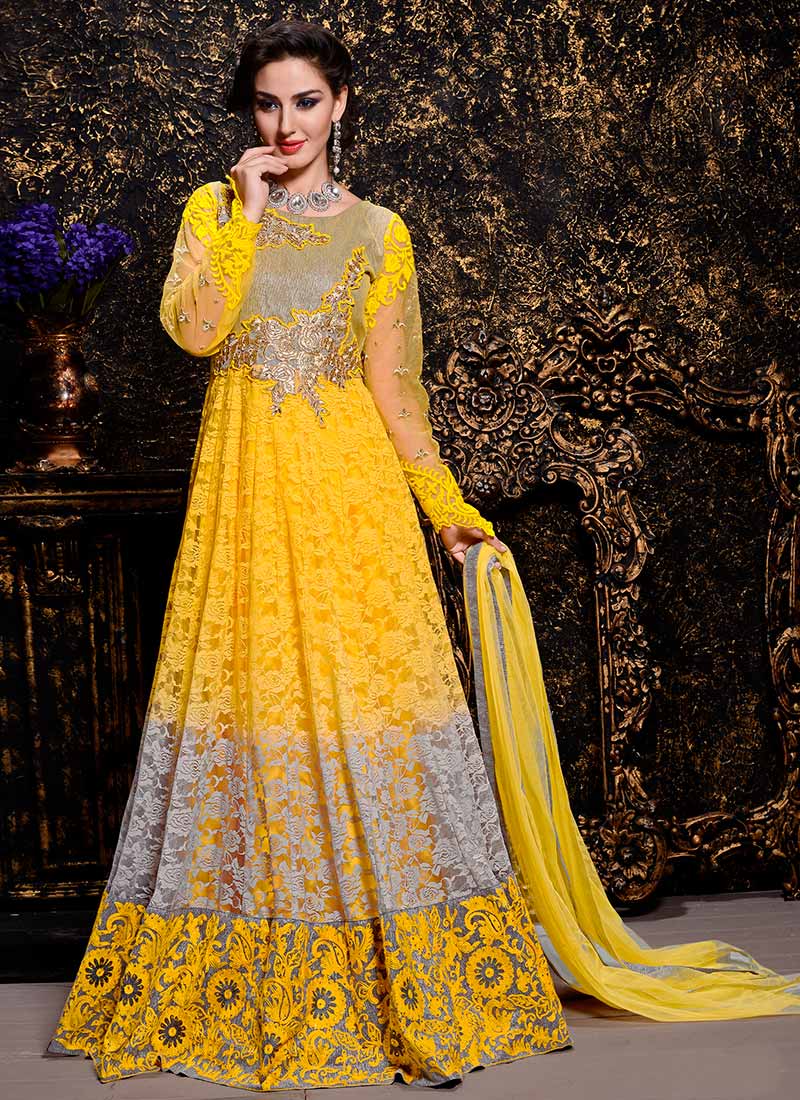 Maxi Style Anarkali Dresses Collection Frock Designs 2017-2018