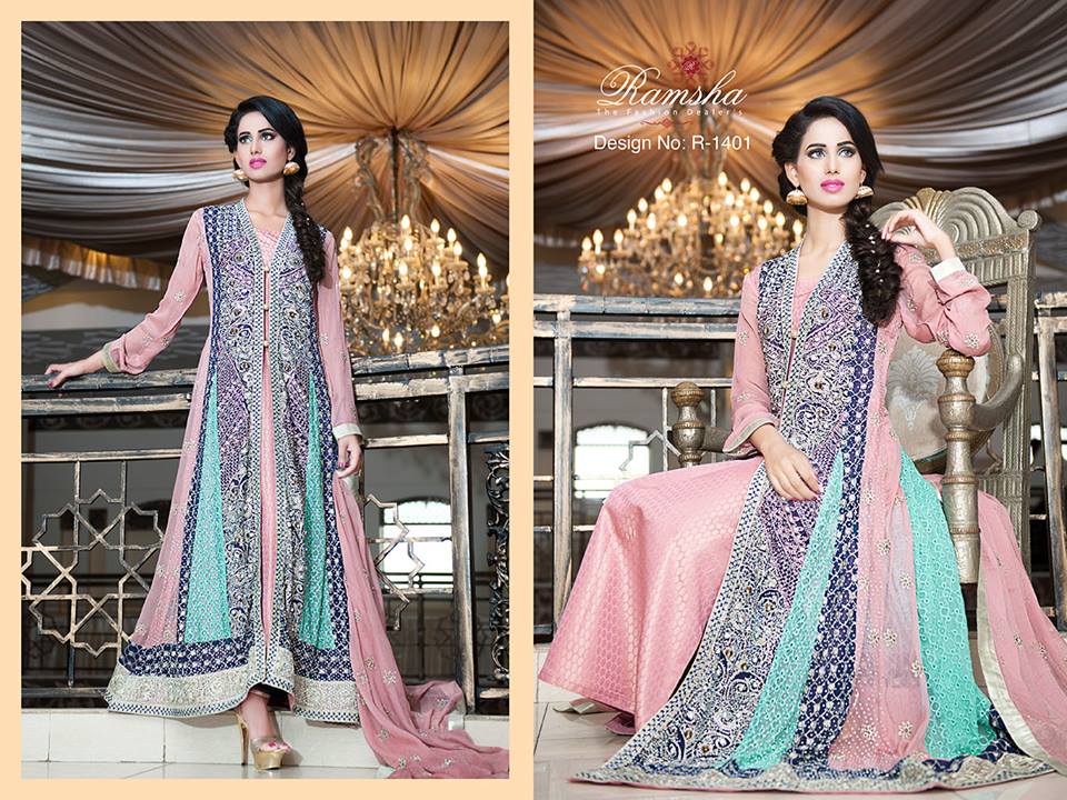 pakistani long dresses party wear