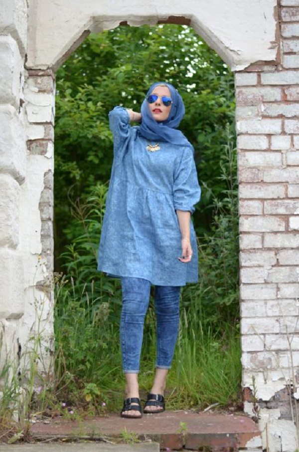 jeans hijab outfit