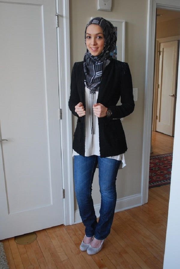 Casual Wear Hijab Styles with Jeans Trends 2016-2017 (8)