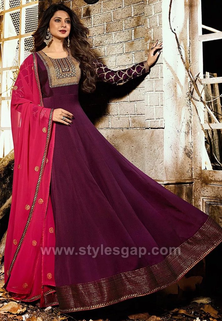 umbrella cut long gown