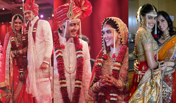 Genelia Deshmukh- Top 10 Famous Indian Celebrity Wedding Dresses Trends (1)