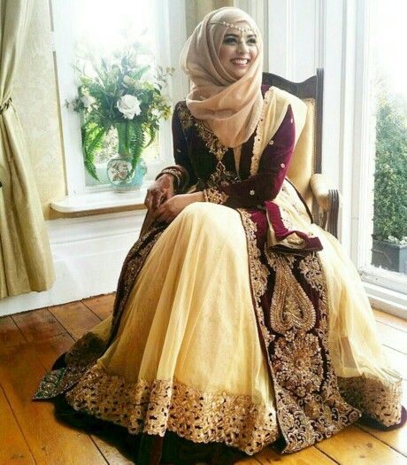 Latest Bridal Hijab Styles Dresses Designs Collection 2017 