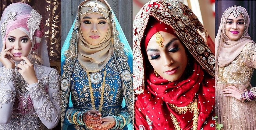 Latest Bridal Hijab Dresses Designs Collection 2016-2017
