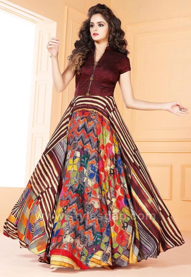 white umbrella frock design