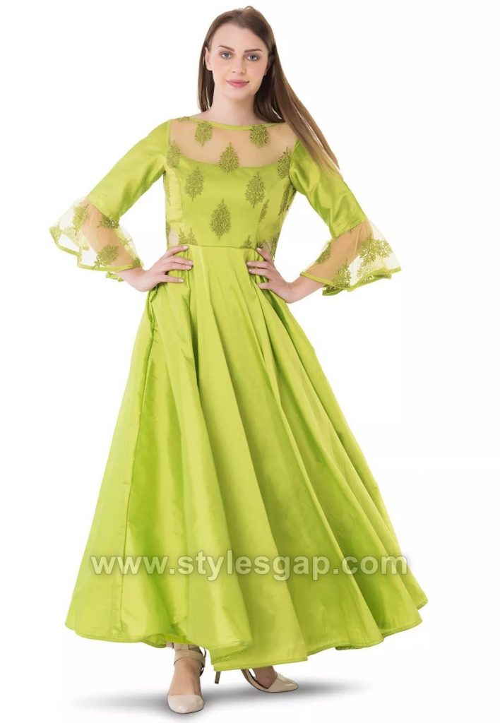 umbrella cut long gown
