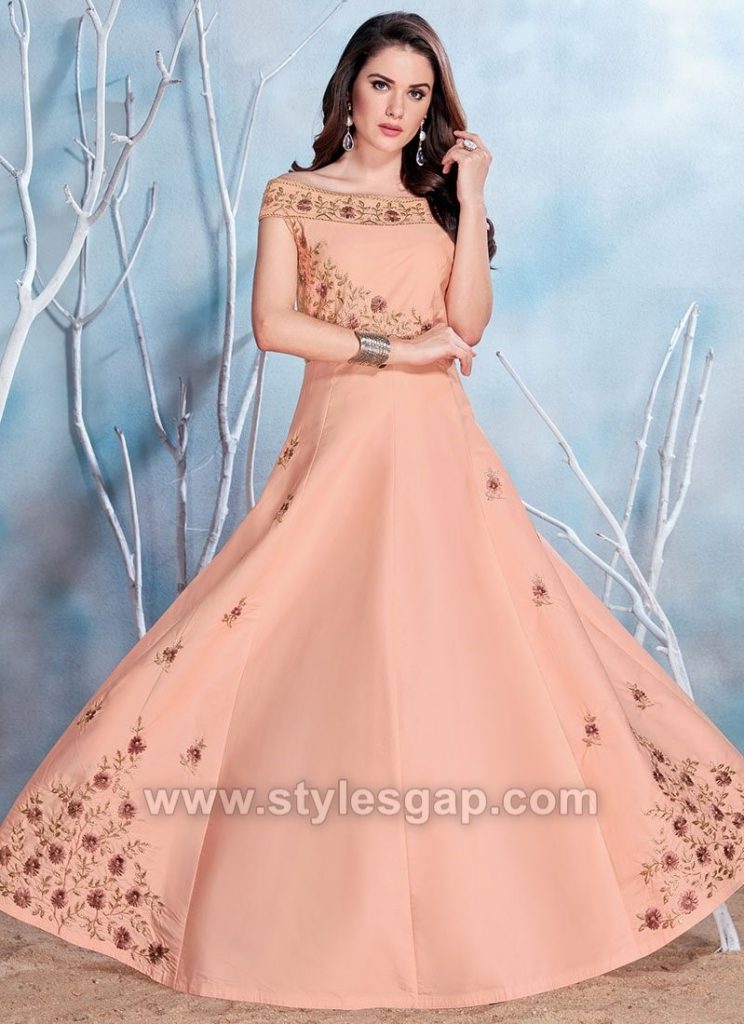 long frock side cut design