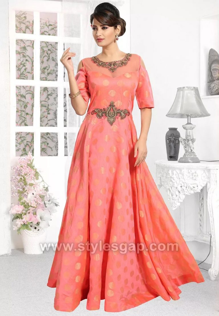 umbrella cut long gown