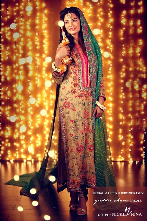 mehndi dresses bridal pakistani indian latest outfits choli ghagra wear frocks dholki function pk suits trends mehendi multi pakistan simple