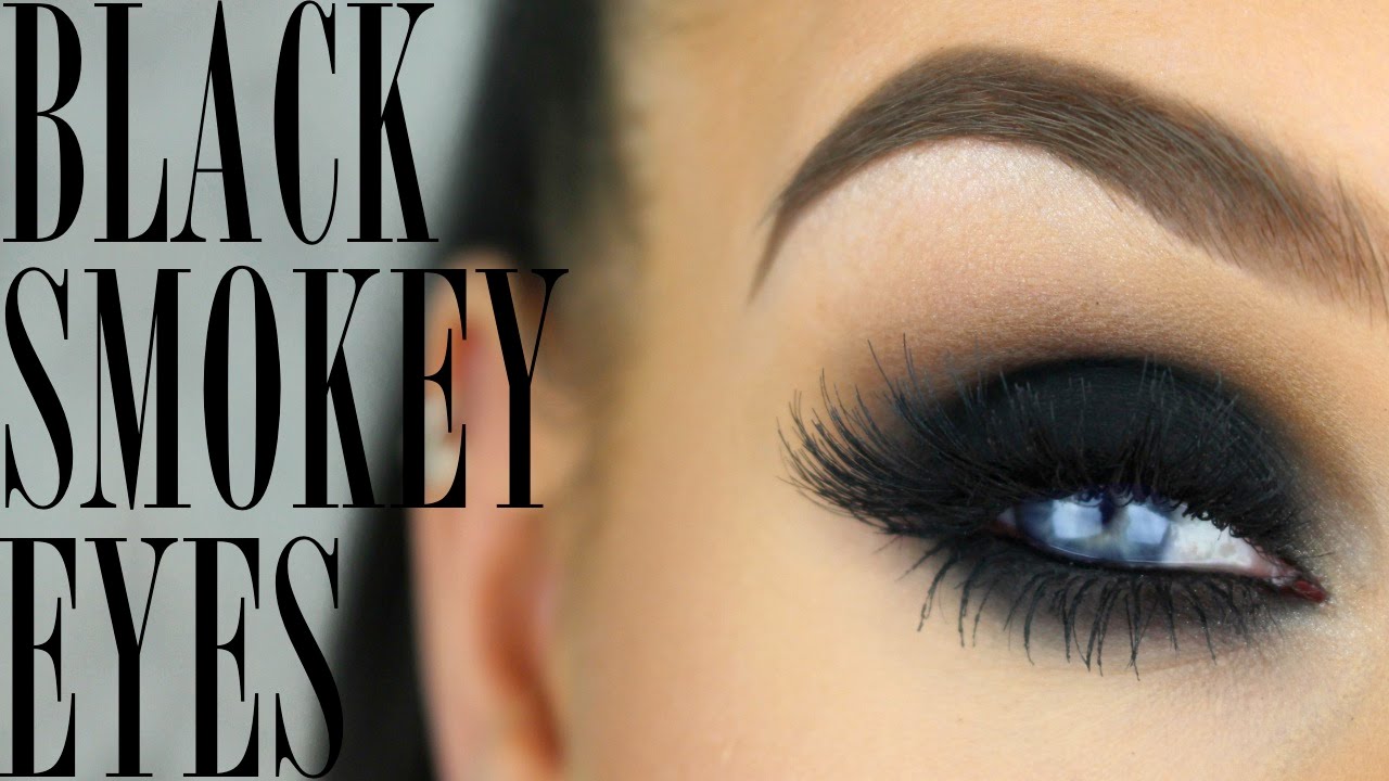 Black Smokey Eyes Makeup Tutorial Step by Step (15)