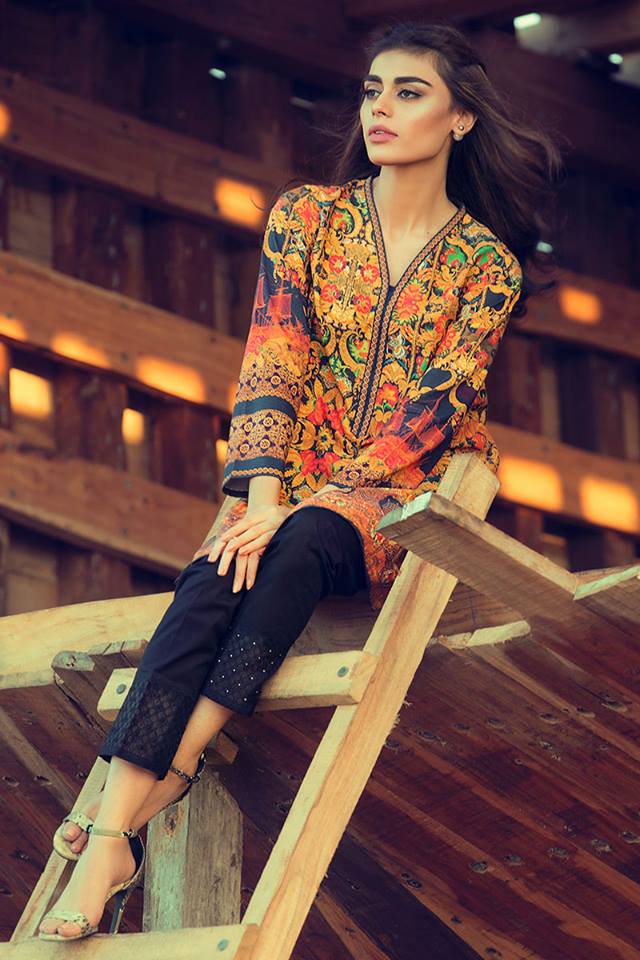Gul Ahmed Latest Women Summer Pret Dresses Collection 2016-2017 (1)