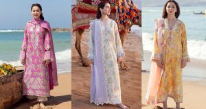 Latest Zaha Lawn Dresses Collection 2023 by Khadija Shah