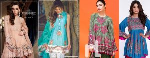 Latest Pakistani Fashion: Trend of Medium Shirts with Cigarette Pants