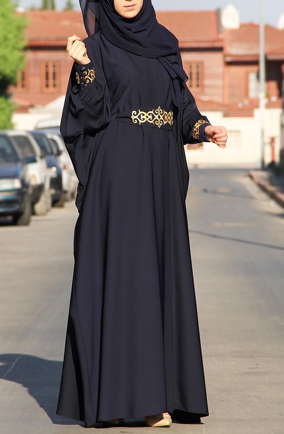 Fancy Lace Embroidered Abaya  Designs Latest Collection 