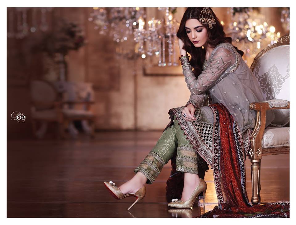 Best Eid Women Dresses Maria B Mbroidered Eid Collection 2017 18