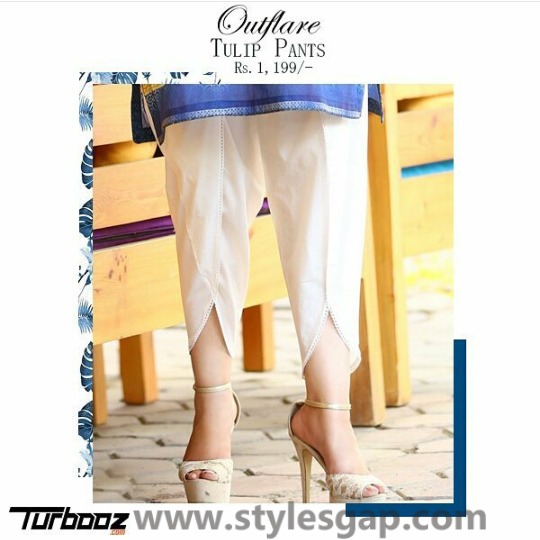 Types & Styles of Tulip Pants Latest Trends 2016 in Pakistan- Laced (1)