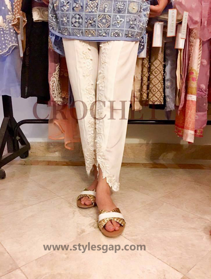 Types & Styles of Tulip Pants Latest Trends 2016 in Pakistan- Laced (4)